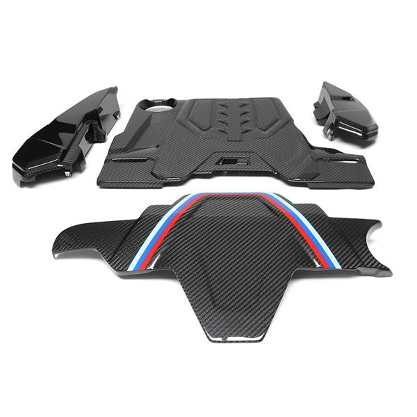 Grote foto dit betreft een bmw m5 f90 m8 f91 f92 f93 carbon motor ruimte kappen set auto onderdelen tuning en styling