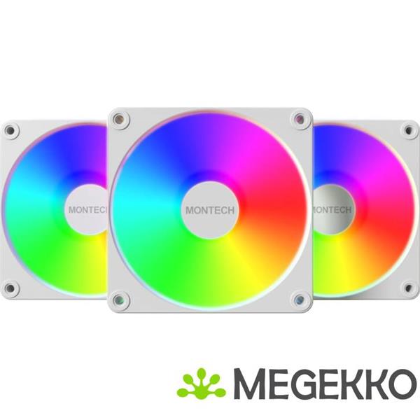 Grote foto montech gf120 v2 pwm argb 120mm wit 3 pack computers en software overige computers en software