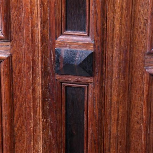 Grote foto antieke kast hollands tafelkastje driezijdig zeer fraai in eiken met ebbenhout ca.1870. no.5507 antiek en kunst stoelen en banken