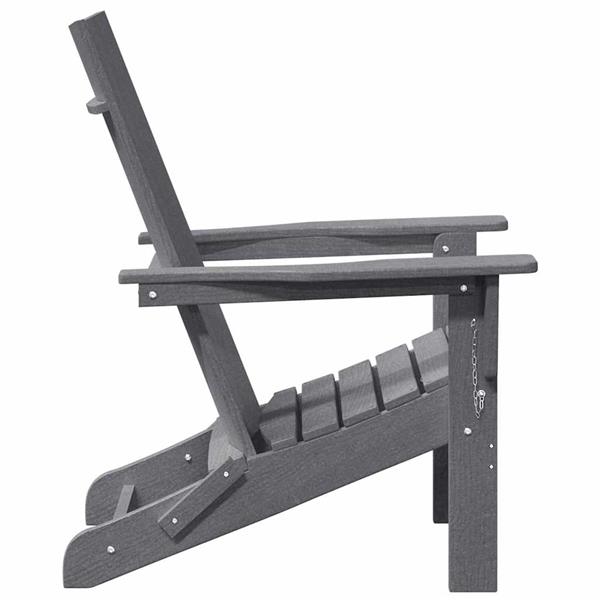 Grote foto vidaxl vouw adirondack stoel lichtgrijs 80 5 x 74 5 x 92 cm hdpe tuin en terras tuinmeubelen