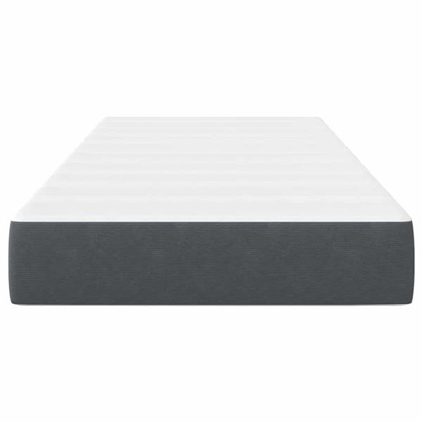 Grote foto vidaxl bedmatras met matras grijs 100 x 200 cm stof antiek en kunst stoelen en banken