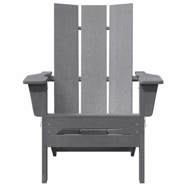 Grote foto vidaxl vouw adirondack stoel lichtgrijs 80 5 x 74 5 x 92 cm hdpe tuin en terras tuinmeubelen