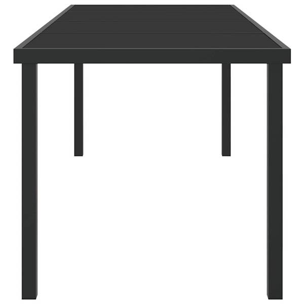 Grote foto vidaxl tuinstafel zwart 200 x 80 x 73 cm metaal tuin en terras tuinmeubelen