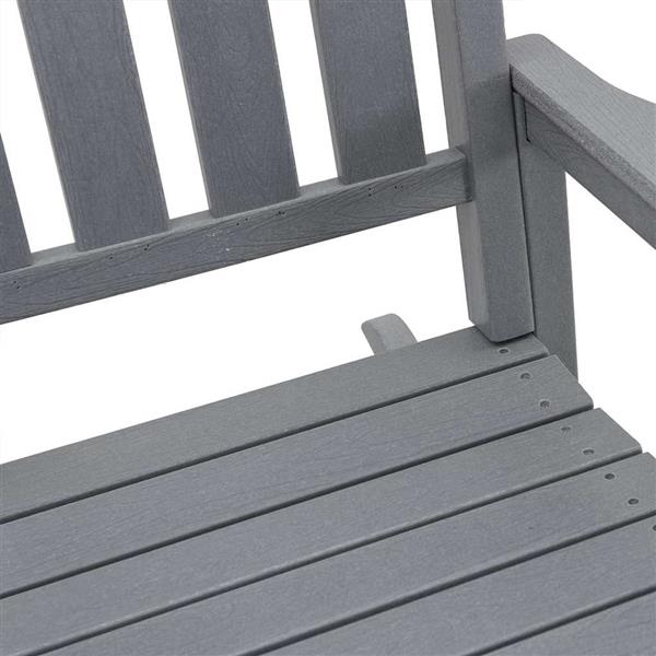 Grote foto vidaxl tuin schommelstoel lichtgrijs 92 x 70 x 108cm hdpe tuin en terras tuinmeubelen