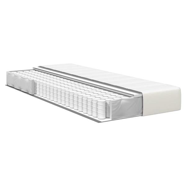 Grote foto vidaxl bedmatras met matras cr me 90 x 200 cm stof antiek en kunst stoelen en banken