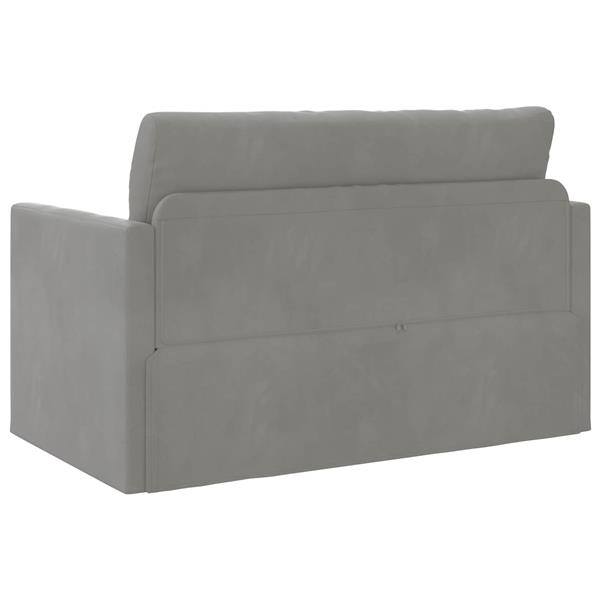 Grote foto vidaxl vouwsofa bed lichtgrijs 124 x 71 x 78 cm fluweel huis en inrichting bankstellen