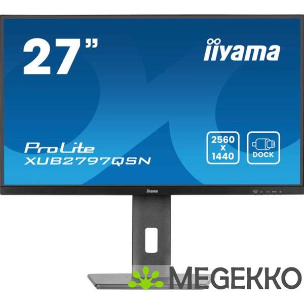 Grote foto iiyama prolite xub2797qsn b2 27 quad hd usb c 100hz ips monitor computers en software overige computers en software