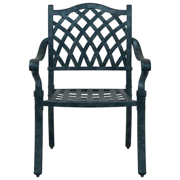 Grote foto vidaxl tuinstoel 2 pcs groen 56 x 55 x 92.5cm aluminium tuin en terras tuinmeubelen