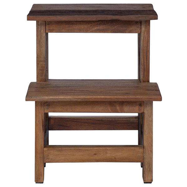 Grote foto vidaxl kruk naturel 37 x 37 x 46 cm mahoniehout huis en inrichting stoelen