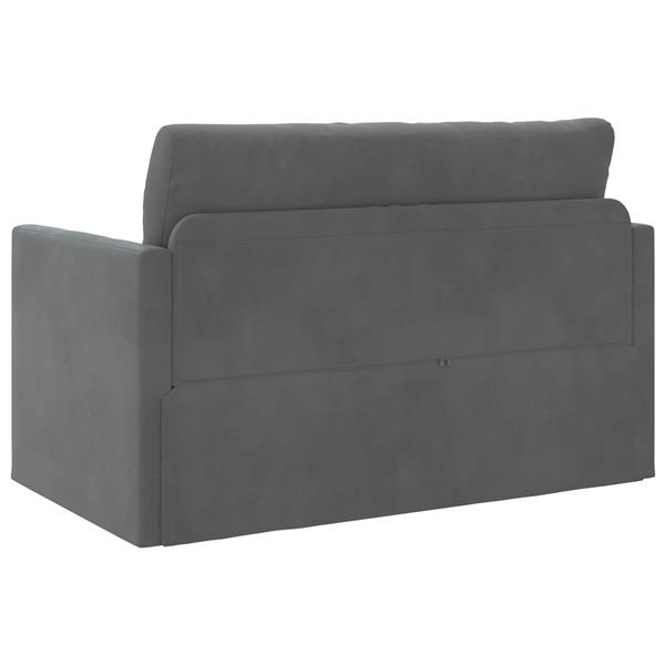 Grote foto vidaxl vouwsofa bed donkergrijs 124 x 71 x 78 cm fluweel huis en inrichting bankstellen