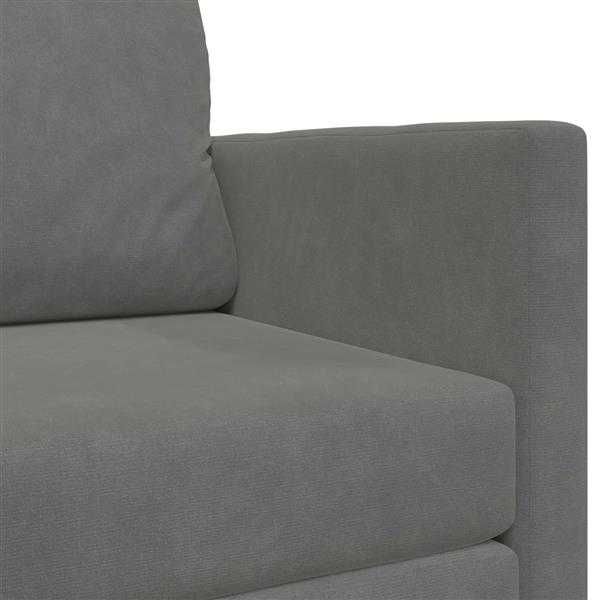 Grote foto vidaxl vouwsofa bed donkergrijs 124 x 71 x 78 cm fluweel huis en inrichting bankstellen