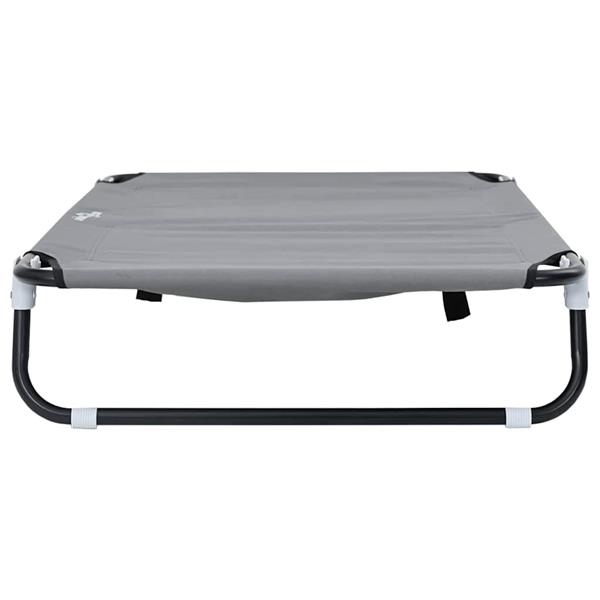 Grote foto vidaxl hondenbed lichtgrijs 90 x 55 x 18 cm staal dieren en toebehoren toebehoren