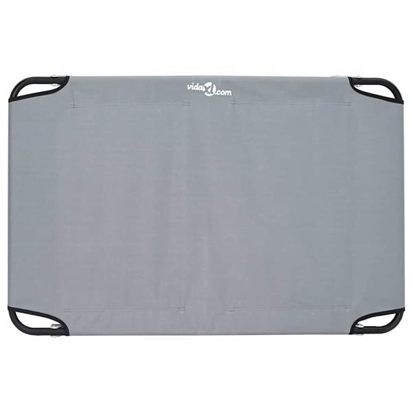 Grote foto vidaxl hondenbed lichtgrijs 90 x 55 x 18 cm staal dieren en toebehoren toebehoren