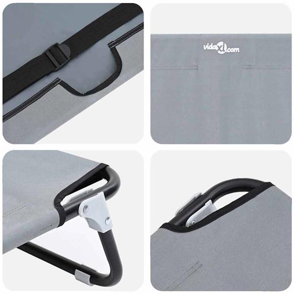 Grote foto vidaxl hondenbed lichtgrijs 90 x 55 x 18 cm staal dieren en toebehoren toebehoren