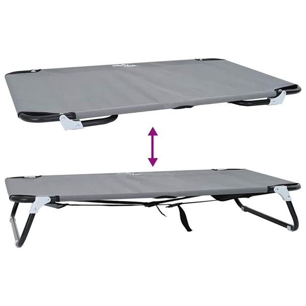 Grote foto vidaxl hondenbed lichtgrijs 90 x 55 x 18 cm staal dieren en toebehoren toebehoren