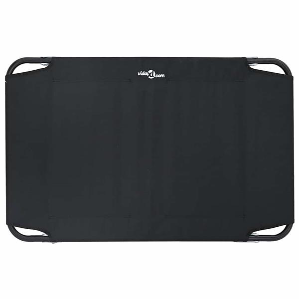 Grote foto vidaxl hondenbed zwart 90 x 55 x 18 cm staal dieren en toebehoren toebehoren