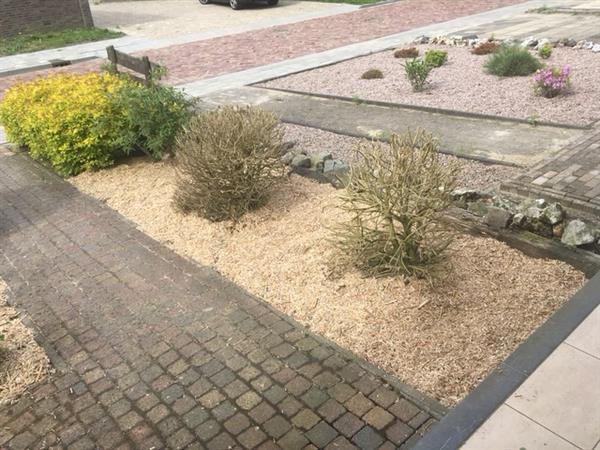 Grote foto miscanthus mulch duurzame bodembedekking tuin en terras mest en plantenvoeding