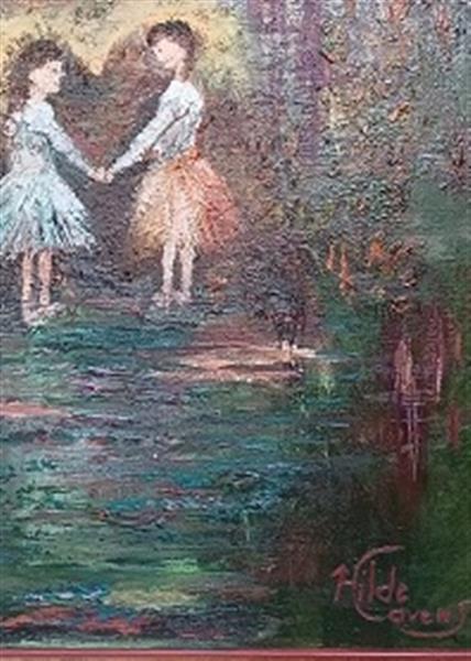 Grote foto kunsthandel gennep dansende meisjes antiek en kunst modern