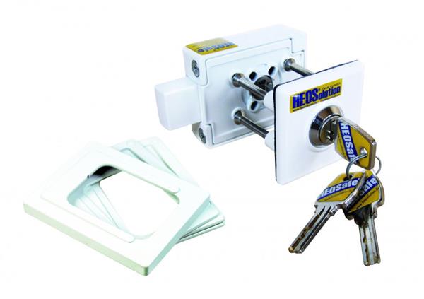 Grote foto heosafe buitenslot 2 sloten wit caravans en kamperen caravan accessoires