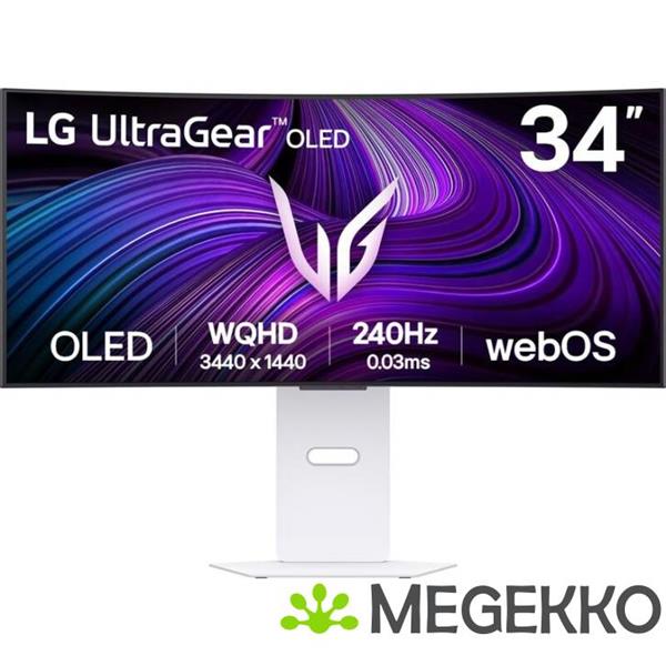 Grote foto lg ultragear 34gx90sa w wide quad hd 240hz curved oled gaming monitor computers en software overige computers en software