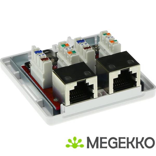 Grote foto act modulair opbouwdoos shielded 2 voudig cat6a computers en software netwerkkaarten routers en switches