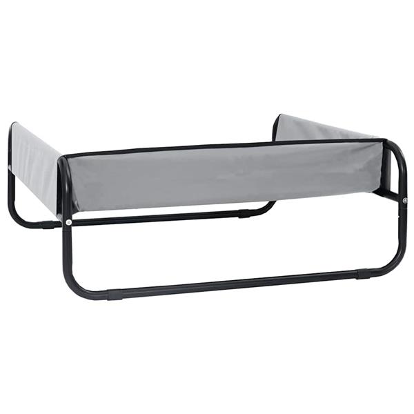 Grote foto vidaxl hondenbed lichtgrijs 57 x 57 x 24 cm staal dieren en toebehoren toebehoren