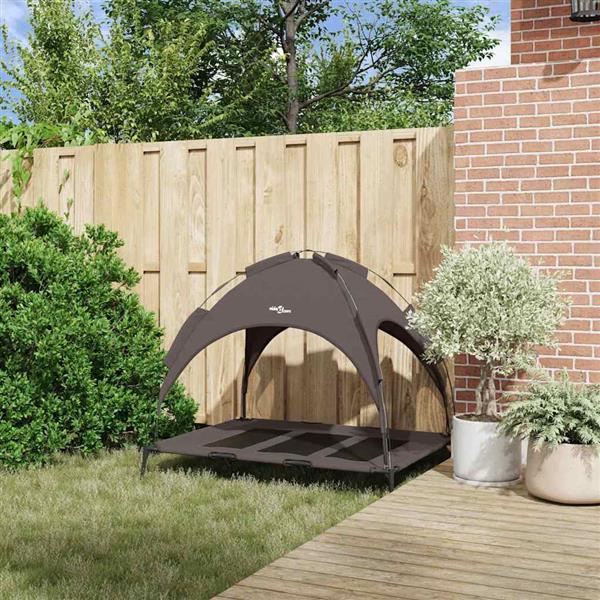 Grote foto vidaxl hondenbed bruin 122 x 93 x 106 5 cm staal dieren en toebehoren toebehoren