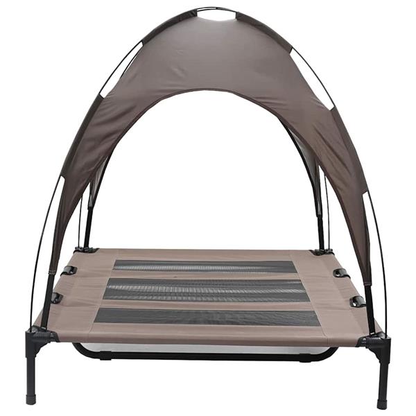 Grote foto vidaxl hondenbed bruin 122 x 93 x 106 5 cm staal dieren en toebehoren toebehoren