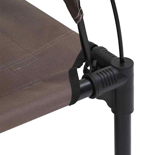 Grote foto vidaxl hondenbed bruin 122 x 93 x 106 5 cm staal dieren en toebehoren toebehoren