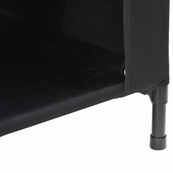 Grote foto vidaxl huis voor huisdieren zwart 110 x 75 x 90 cm staal dieren en toebehoren hondenhokken en kooien