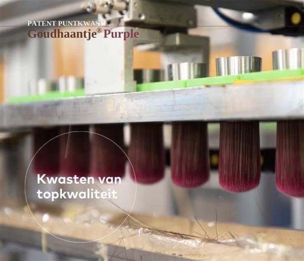 Grote foto goudhaantje purple synthetische patentpuntkwast met inox bus purple type 286 g05 286xxx doe het zelf en verbouw materialen en producten