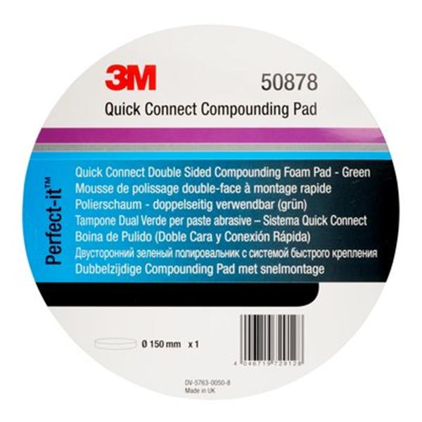 Grote foto 3m 50878 quick connect double sided green foam compounding pad 150mm per stuk 3m 50878 doe het zelf en verbouw materialen en producten