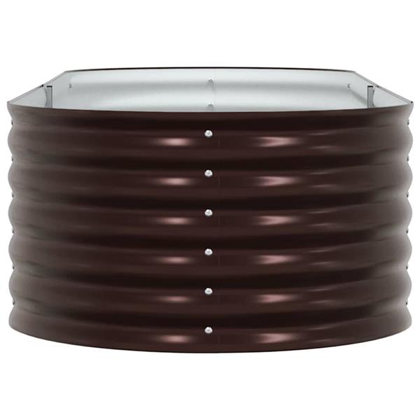 Grote foto vidaxl verhoogd bed bruin 240 x 80 x 44 cm staal tuin en terras overige tuin en terras