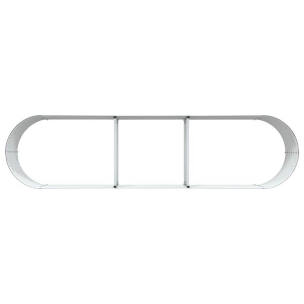 Grote foto vidaxl verhoogd bed bruin 320 x 80 x 44 cm staal tuin en terras overige tuin en terras