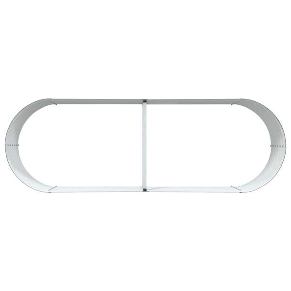 Grote foto vidaxl verhoogd bed bruin 240 x 80 x 44 cm staal tuin en terras overige tuin en terras