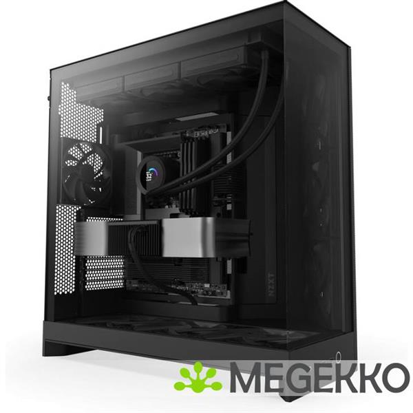 Grote foto nzxt h9 flow black 2025 computers en software behuizingen en kasten