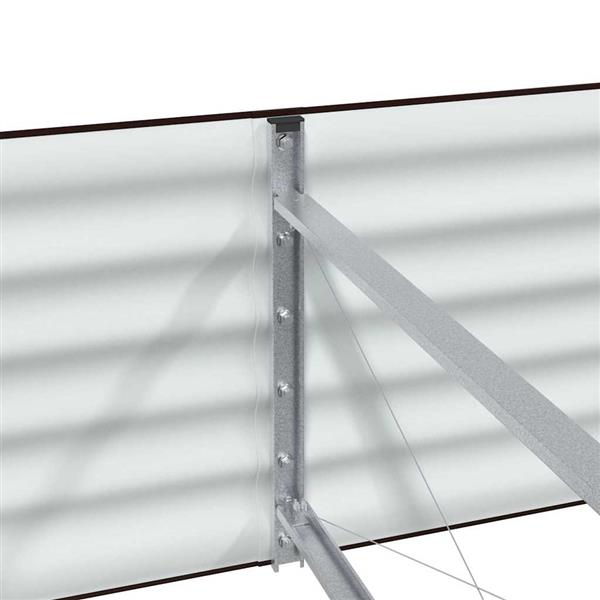 Grote foto vidaxl verhoogd bed bruin 400 x 80 x 44 cm staal tuin en terras overige tuin en terras