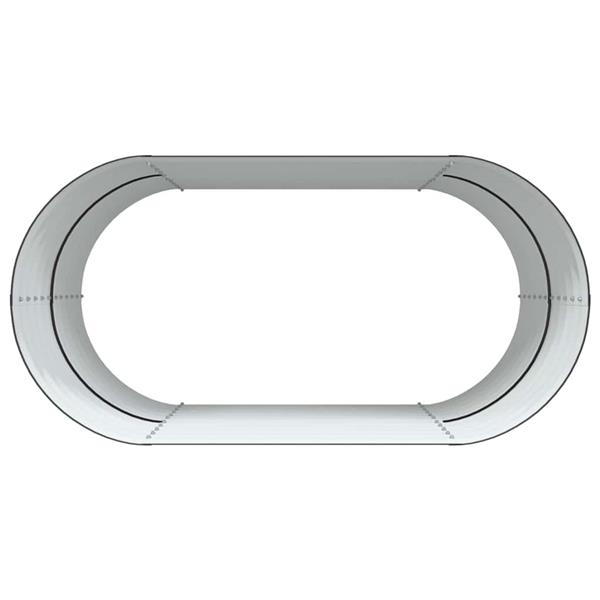 Grote foto vidaxl verhoogd bed bruin 160 x 80 x 81 cm staal tuin en terras overige tuin en terras