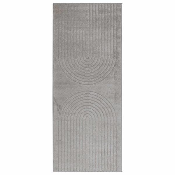 Grote foto vidaxl vloerkleden rechthoekig huarte grijs 200 x 80 cm polyester huis en inrichting vloerbedekking en kleden