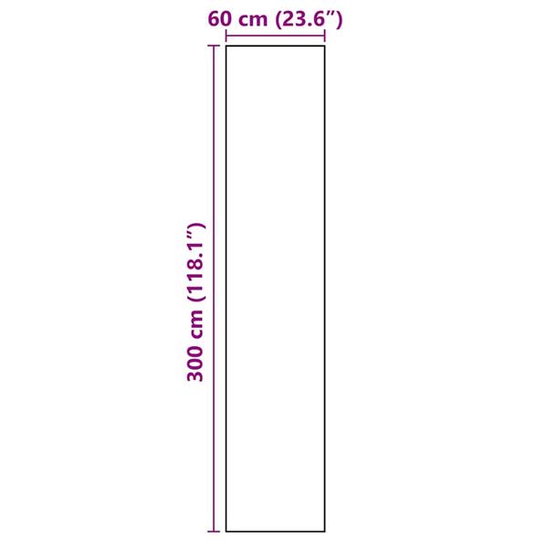 Grote foto vidaxl keuken vloerkleed wit 300 x 60 cm fluweel tuin en terras overige tuin en terras