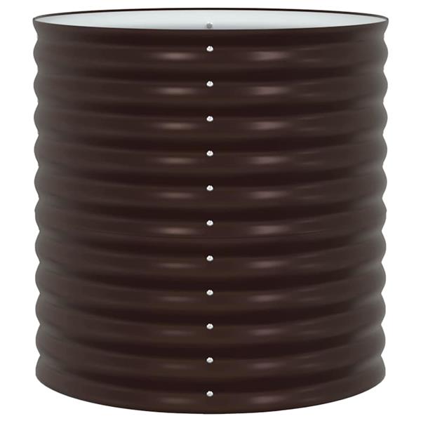 Grote foto vidaxl verhoogd bed bruin 80 x 80 x 81 cm staal tuin en terras overige tuin en terras