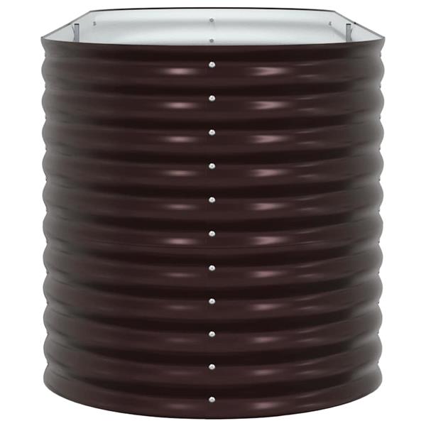 Grote foto vidaxl verhoogd bed bruin 240 x 80 x 81 cm staal tuin en terras overige tuin en terras