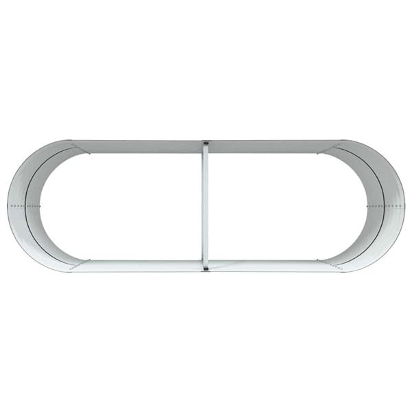 Grote foto vidaxl verhoogd bed bruin 240 x 80 x 81 cm staal tuin en terras overige tuin en terras