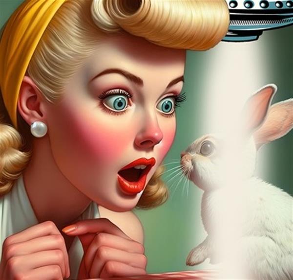 Grote foto kunsthandel gennep the bunny abduction antiek en kunst designobjecten