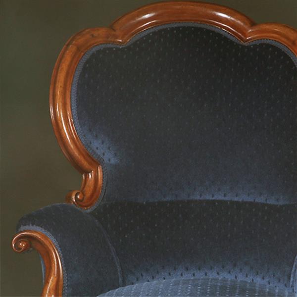 Grote foto elegante mahonie willem iii sofa met lavendelblauw velours no.290805 antiek en kunst stoelen en banken