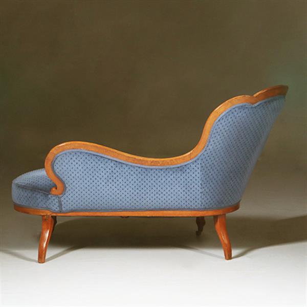 Grote foto elegante mahonie willem iii sofa met lavendelblauw velours no.290805 antiek en kunst stoelen en banken