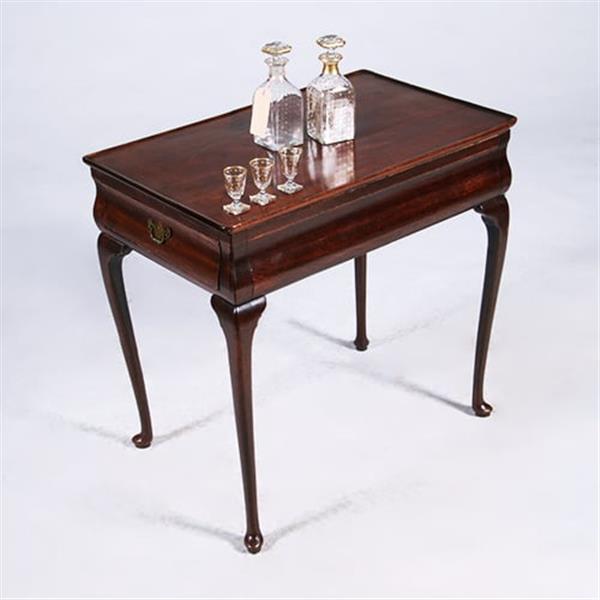 Grote foto hollandse wandtafel of theetafel 18e eeuw met aan elke zijkant een kleine lade no.381240 antiek en kunst stoelen en banken