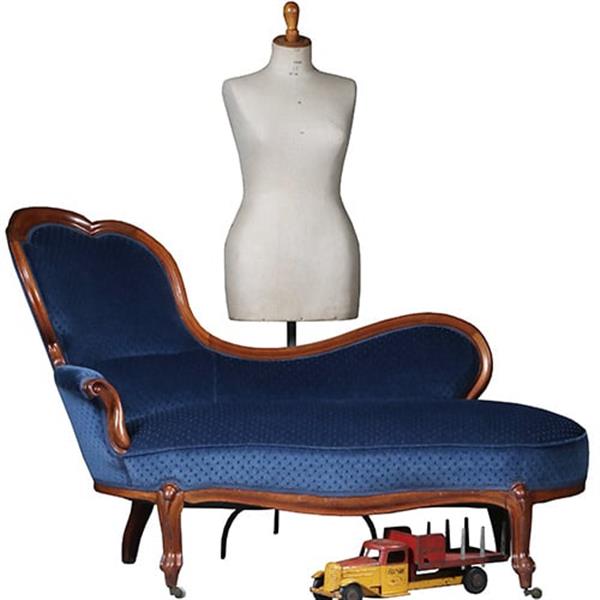 Grote foto elegante mahonie willem iii sofa met lavendelblauw velours no.290805 antiek en kunst stoelen en banken