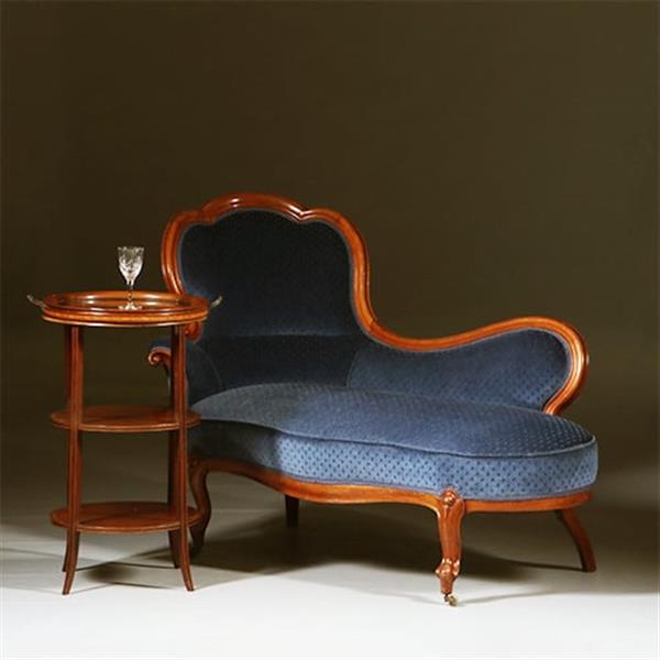 Grote foto elegante mahonie willem iii sofa met lavendelblauw velours no.290805 antiek en kunst stoelen en banken