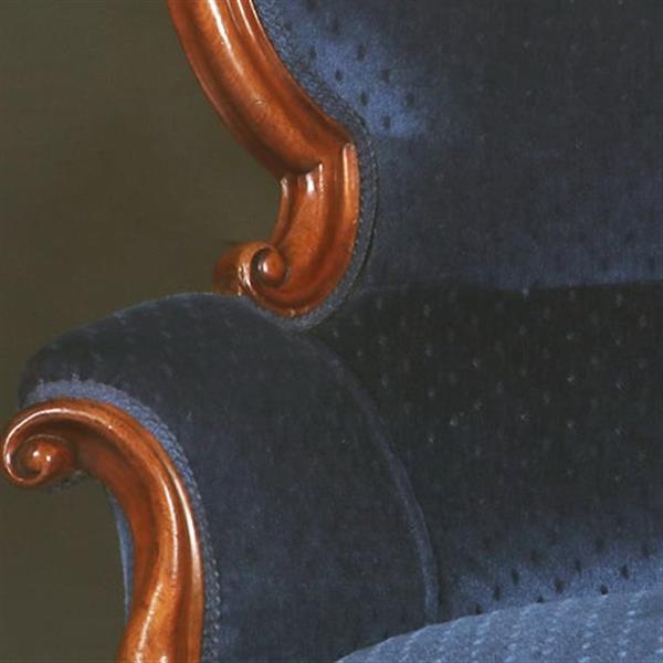 Grote foto elegante mahonie willem iii sofa met lavendelblauw velours no.290805 antiek en kunst stoelen en banken